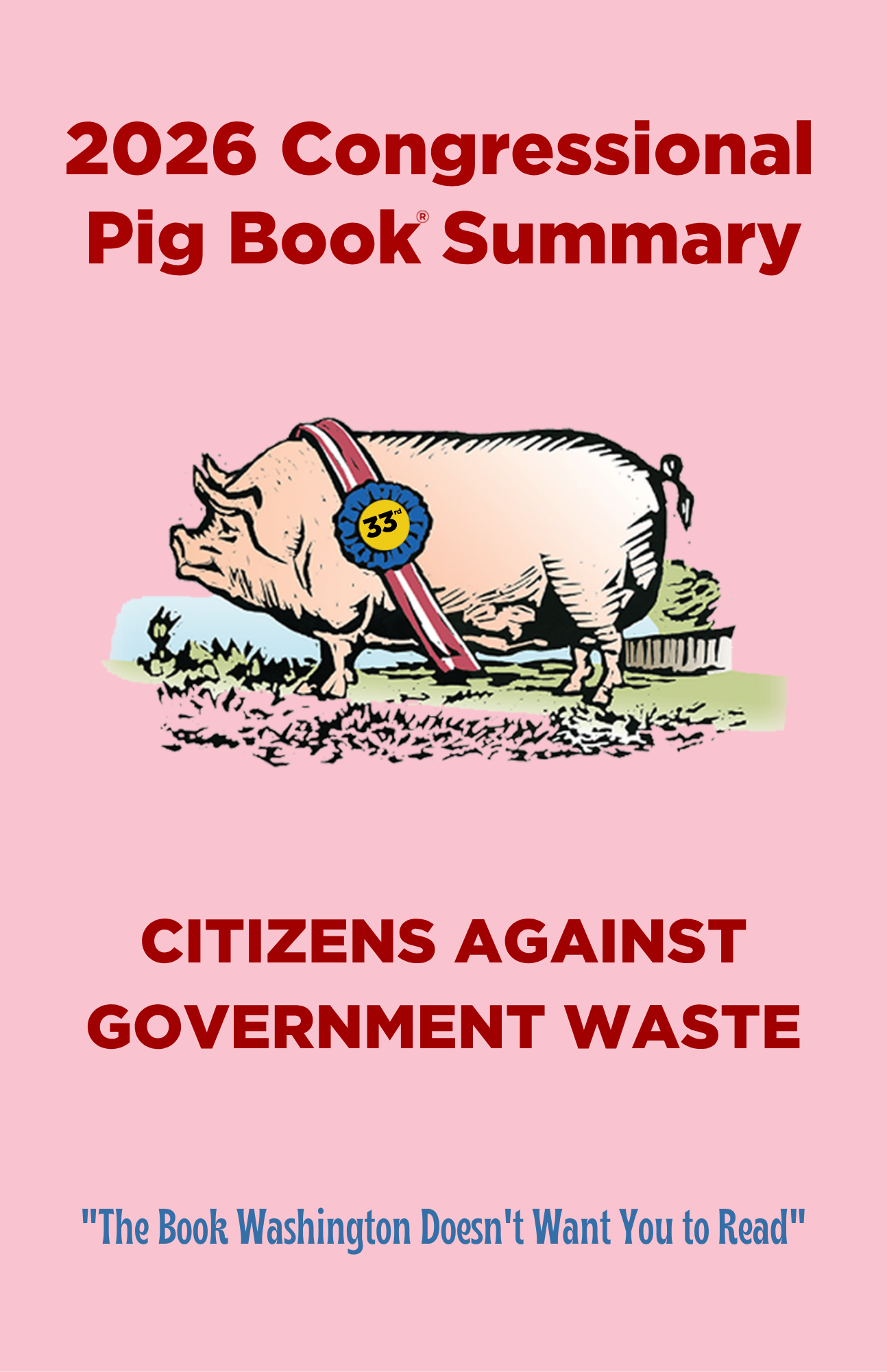 2026 Congressional Pig Book Summary cover