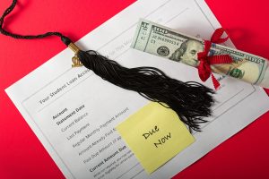 Post-it,Labeled,due,Now,Affixed,To,Student,Loan,Invoice,Under